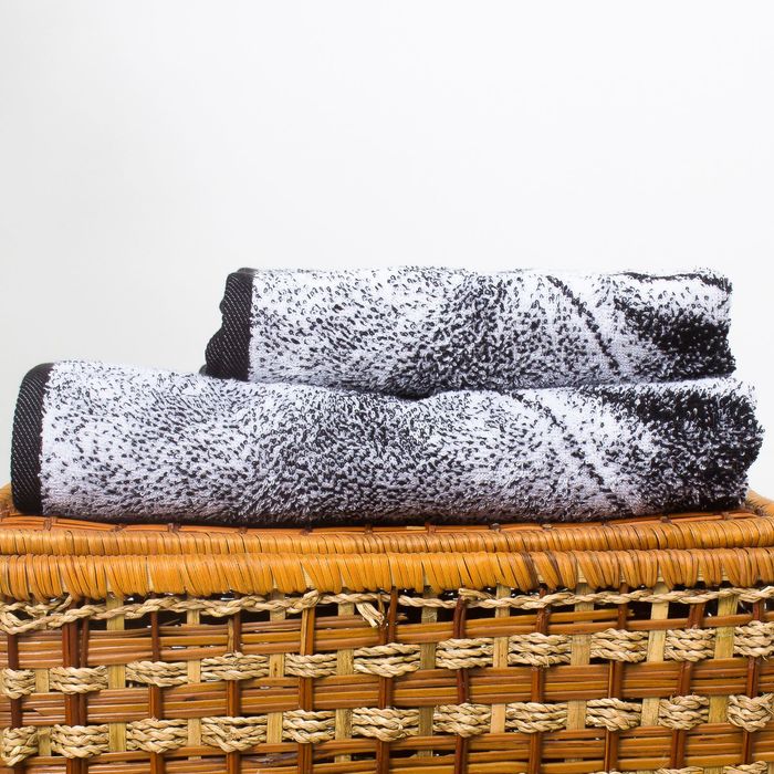 Полотенце махровое "Этель" ЧБ Милый Щенок 70*130 см, 100% хл, 420 гр/м2