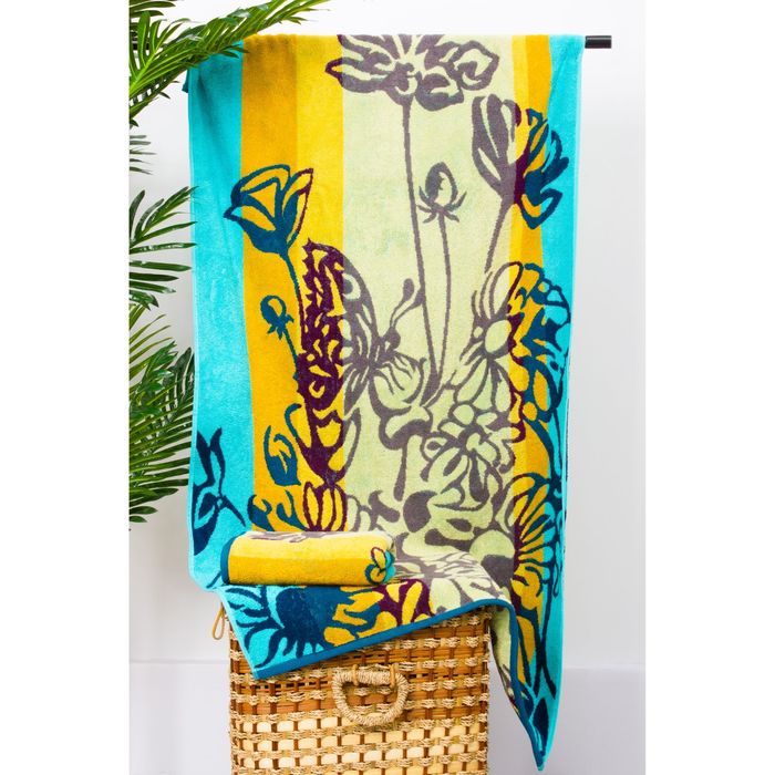 Полотенце махровое "Этель" Песчаные Ромашки 50*90 см, 100% хл, 420 гр/м2