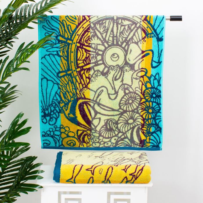 Полотенце махровое "Этель" Песчаная Лагуна 50*90 см, 100% хл, 420 гр/м2