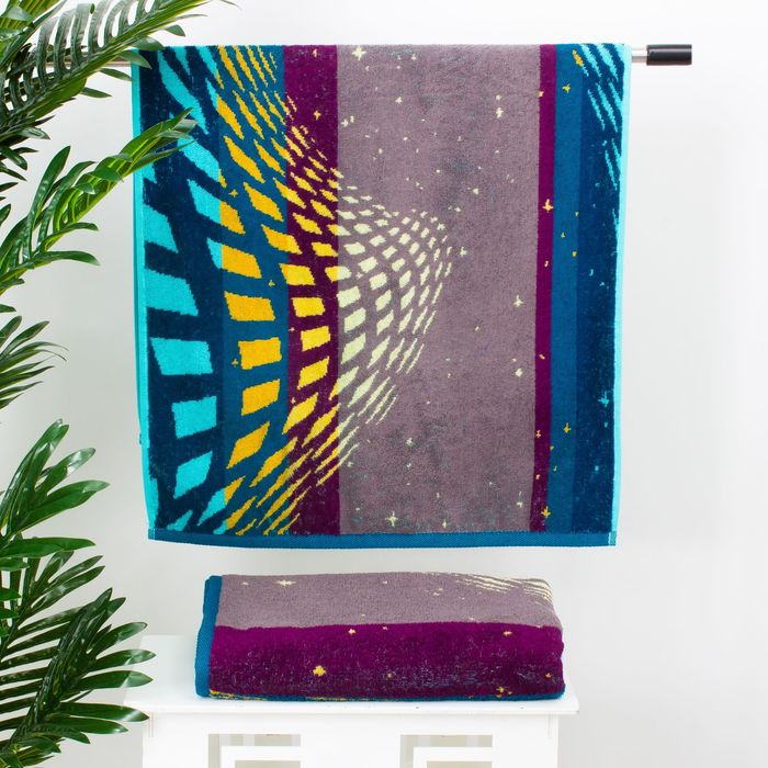 Полотенце махровое "Этель" Песчаный Космос 50*90 см, 100% хл, 420 гр/м2