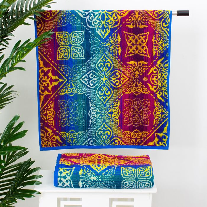 Полотенце махровое "Этель" Пэчворк 70*130 см, 100% хл, 420 гр/м2