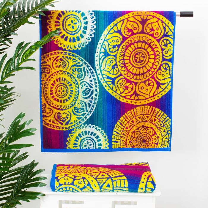 Полотенце махровое "Этель" Круги 50*90 см, 100% хл, 420 гр/м2