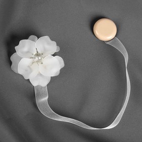 Подхват для штор «Нежный цветок», d = 6 см, цвет белый от Сима-ленд