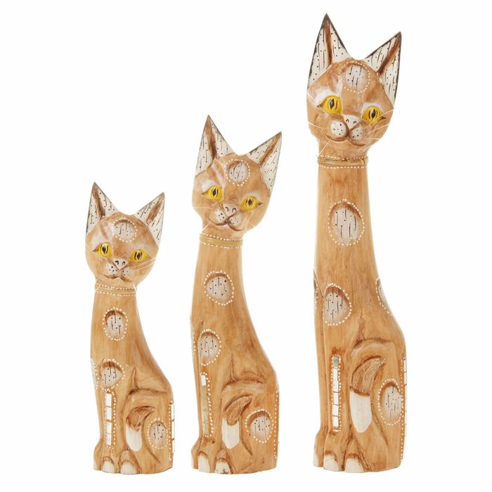 Сувенир дерево "Кошки дождливый день" набор 3 шт h=30, 40, 50 см