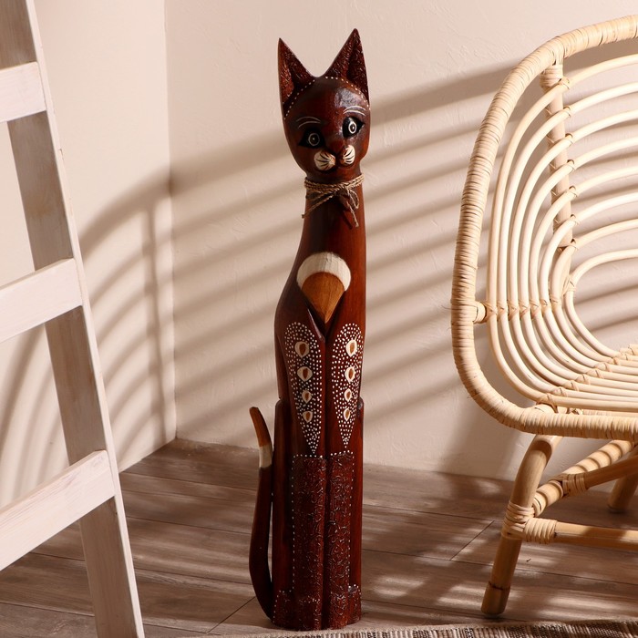 Сувенир дерево "Кошка резные лапки и ушки" 80х15х5,5 см