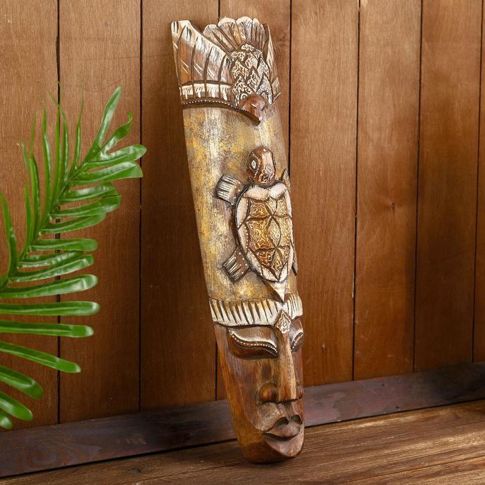 Маска дерево "Абориген черепаха,орёл" 50х6х15 см