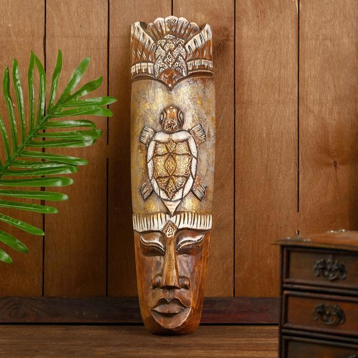 Маска дерево "Абориген черепаха,орёл" 50х6х15 см