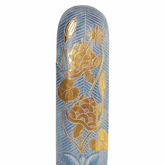 Маска дерево "Абориген черепахи" 100х3х18 см синяя