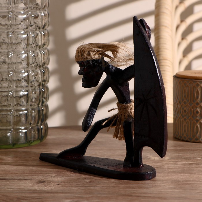 Сувенир дерево "Абориген-серфингист" 16х17х7 см