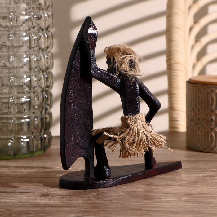 Сувенир дерево "Абориген-серфингист" 16х17х7 см