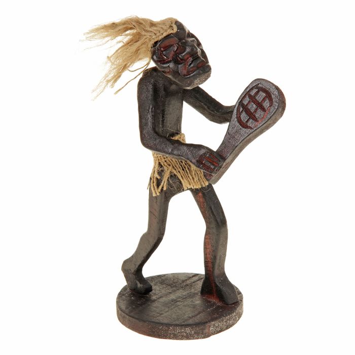 Сувенир дерево "Абориген-теннисист" 21х14х9 см