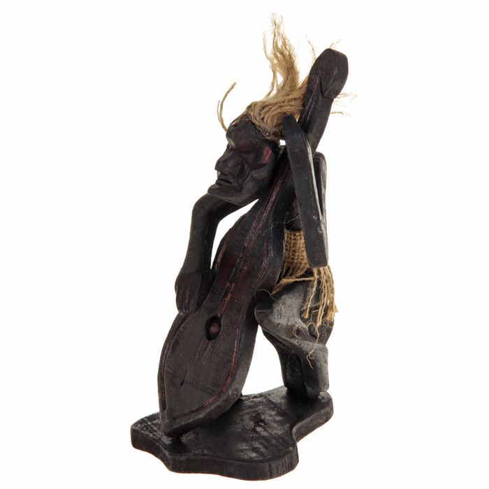 Сувенир дерево "Абориген-музыкант" 19х11х9 см