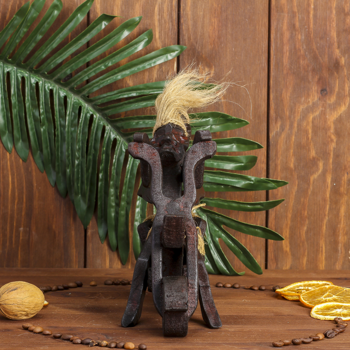 Сувенир дерево "Аборигены на мотоцикле" 24х18х8 см