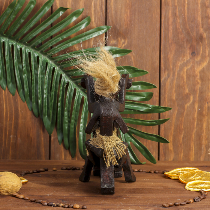 Сувенир дерево "Аборигены на мотоцикле" 24х18х8 см