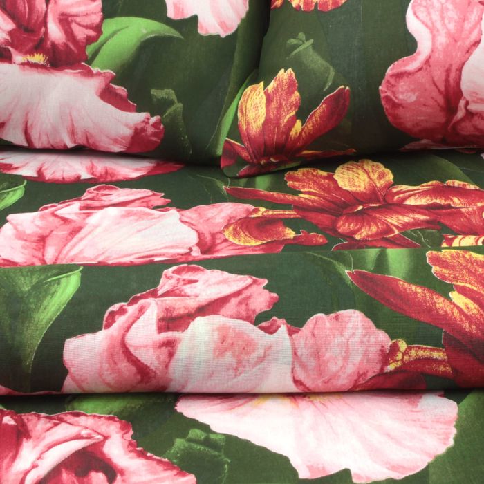 Постельное бельё 1,5сп Ночь нежна Дивный сад крас 145х210, 150х210, 70х70 2шт, хлопок 100 гр/м