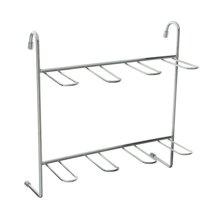 Держатель для кружек на рейлинг, цвет хром