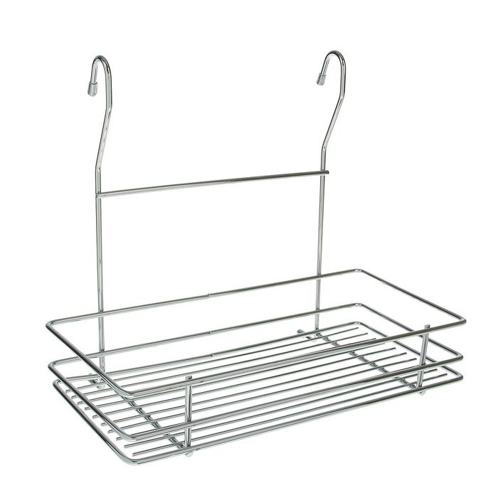 Полка на рейлинг широкая, цвет хром