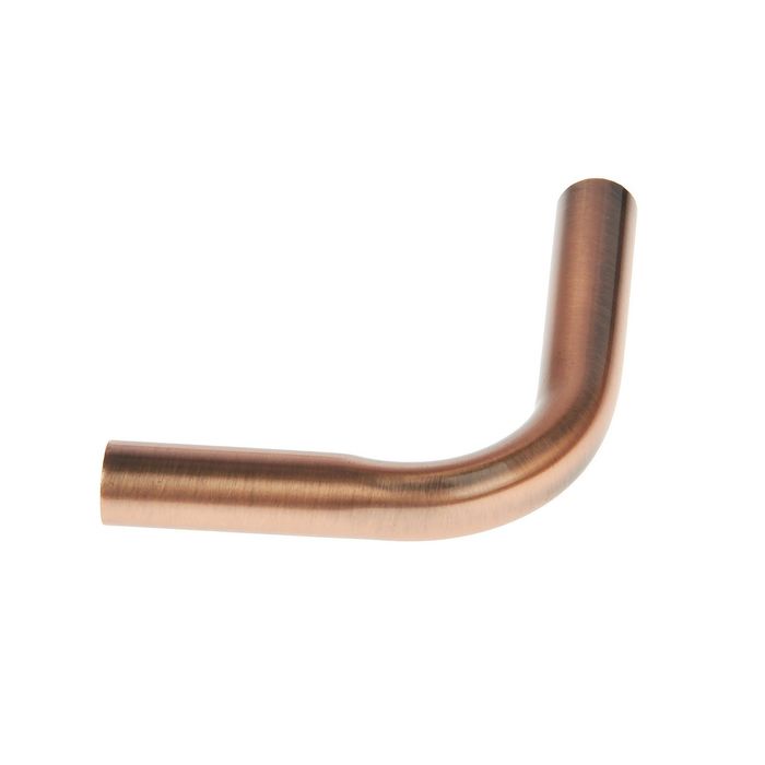 Труба поворотная для рейлинга, угол 90 гр., цвет медь