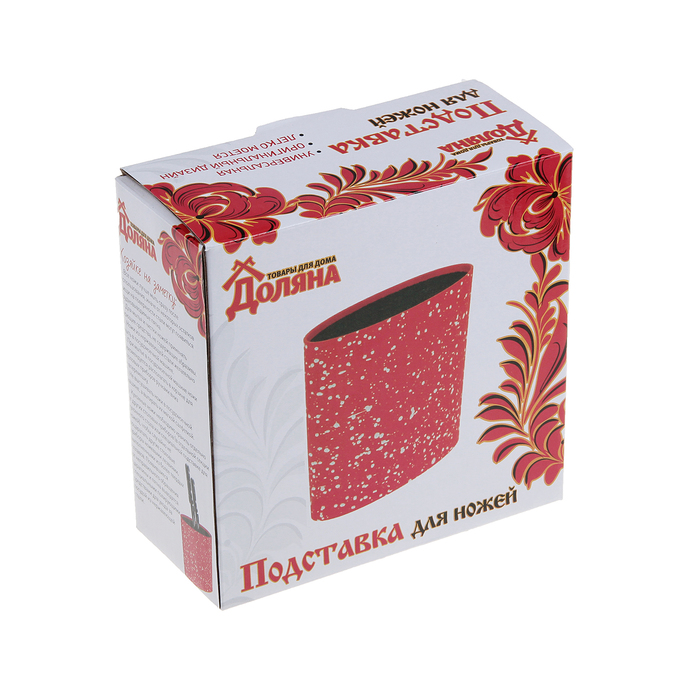 Подставка для ножей 16х7х16 см "Радуга" с наполнителем, цвет МИКС