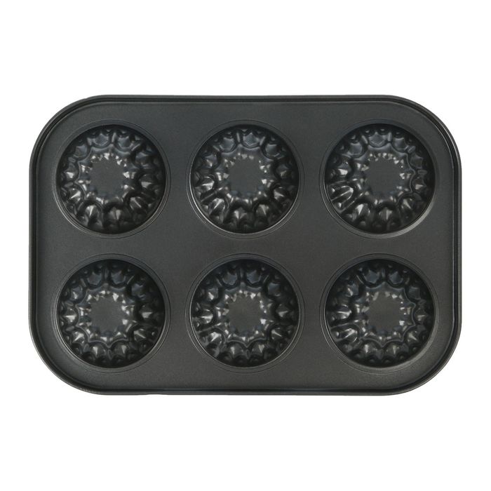 Форма для выпечки с а/п покрытием "Хризантема" 6 ячеек 27х18,5х2 см