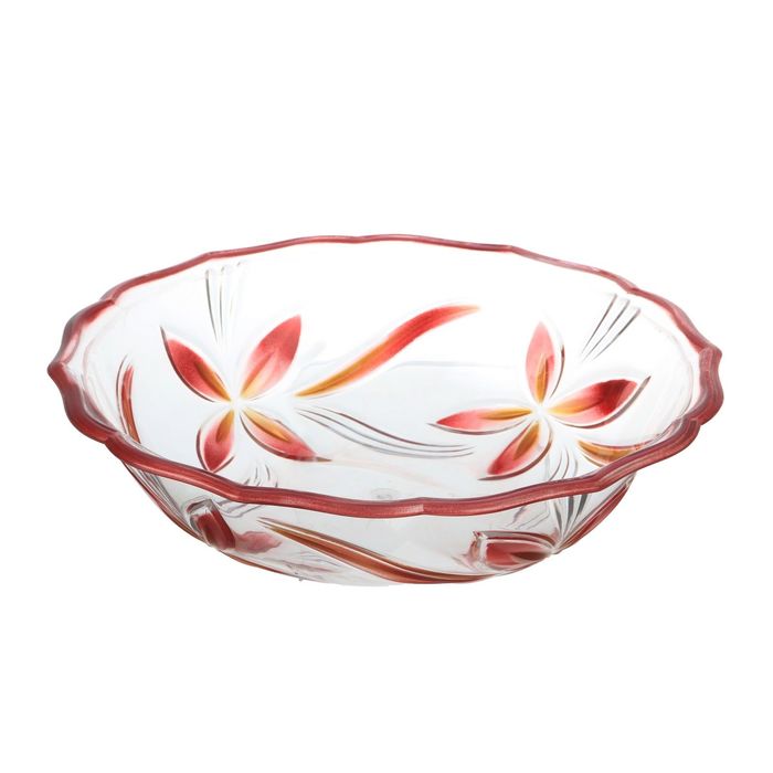 Салатник "Цветочный ветер" 25х25х6 см, цвета МИКС