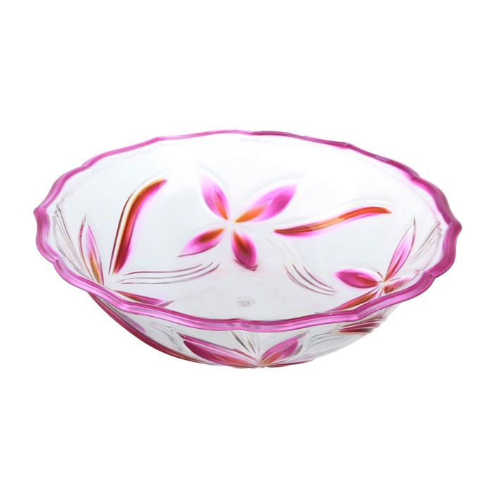 Салатник "Цветочный ветер" 25х25х6 см, цвета МИКС