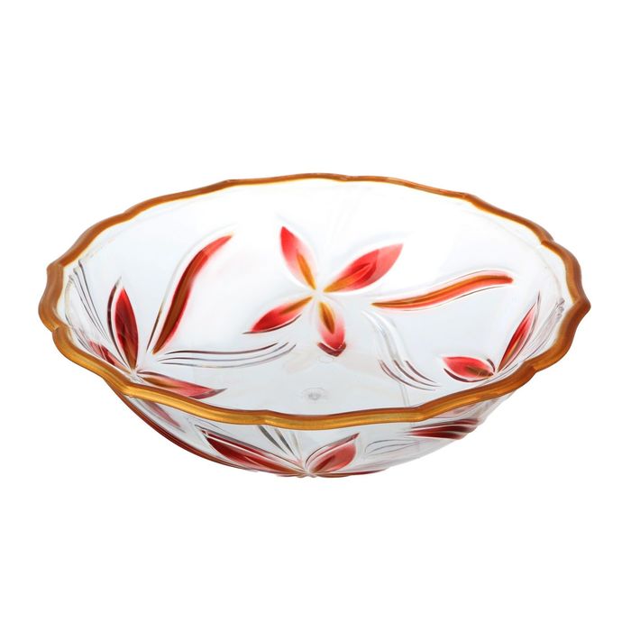 Салатник "Цветочный ветер" 25х25х6 см, цвета МИКС