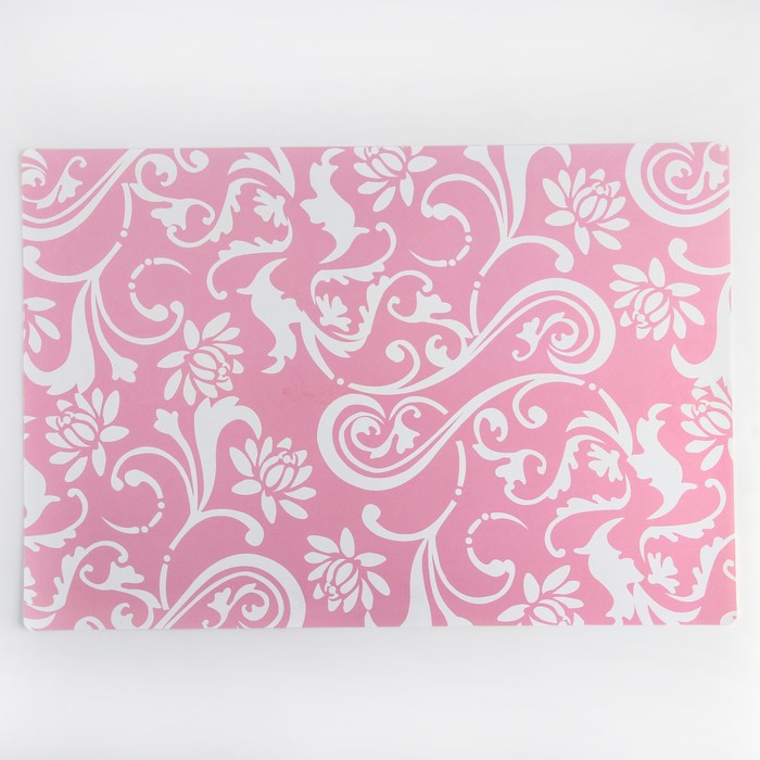 Салфетка кухонная "Узоры" 42х29 см, цвет розовый