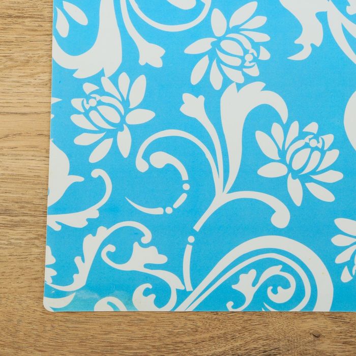 Салфетка кухонная "Узоры" 42х29 см, цвет голубой