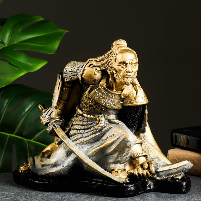 Статуэтка "Самурай" бронза-серебро 30 × 25 × 24 см