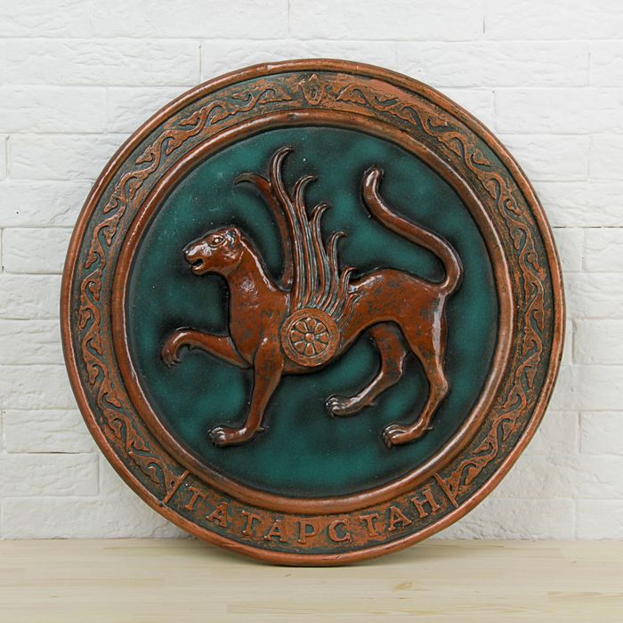 Панно "Герб Татарстана", медь 57см