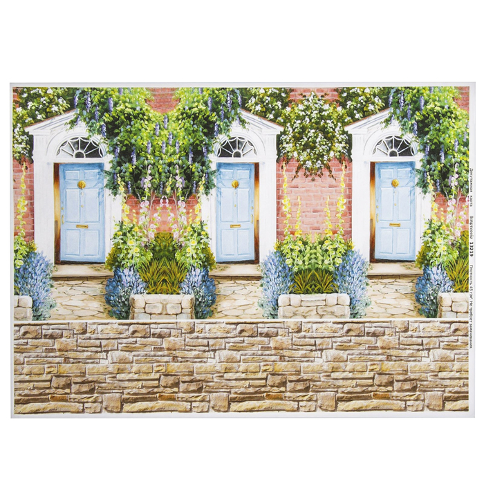 Декупажная карта для чайного домика "Милый дом" плотность  45г/м2, формат А4