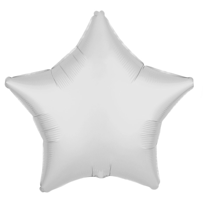 Шар фольгированный 36" "Звезда", пастель, цвет белый
