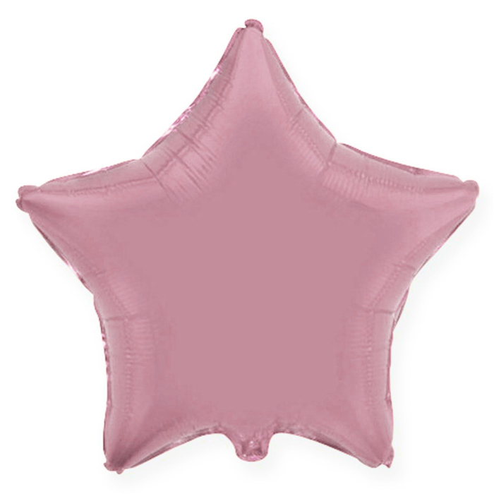 Шар фольгированный 18” "Звезда", пастель, цвет розовый