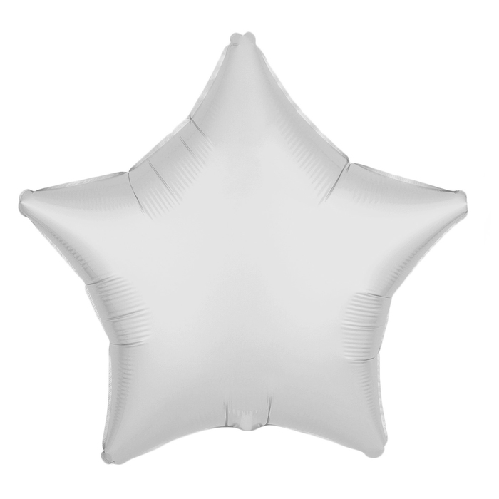 Шар фольгированный 18" "Звезда", пастель, цвет белый