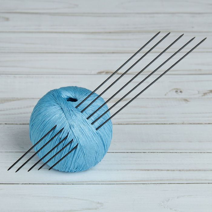 Спицы для вязания, чулочные, d=1,5мм, 19,5см, 5шт