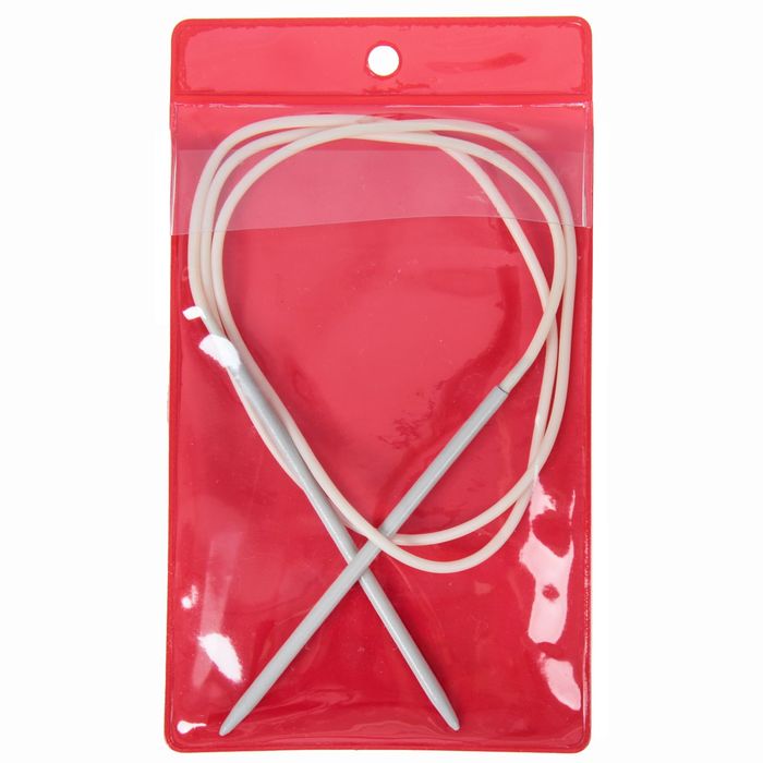 Спицы для вязания, круговые, с полимерным покрытием, d=4мм