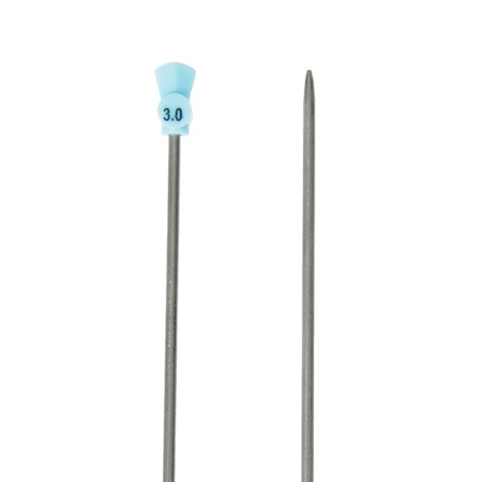 Спицы для вязания, прямые, d=3мм, 33см, 2шт