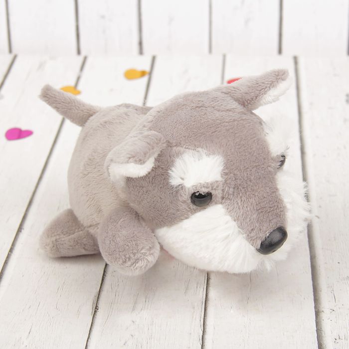 Мягкая игрушка "Серый пёсик", пушистые бровки