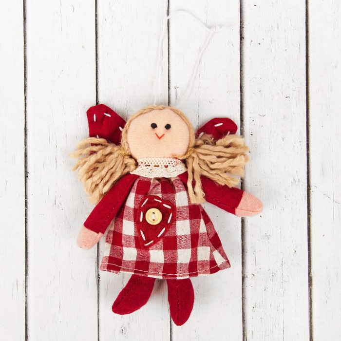 Кукла интерьерная "Ангел", сердце на платье, цвета МИКС