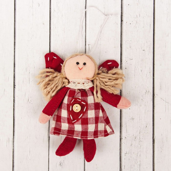 Кукла интерьерная "Ангел", сердце на платье, цвета МИКС