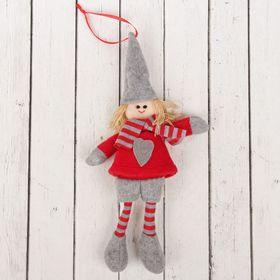 Кукла интерьерная «Гномик», в колпаке и шарфе, цвета МИКС Ош