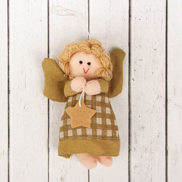 Кукла интерьерная "Ангелок", звезда в ручках, цвета МИКС