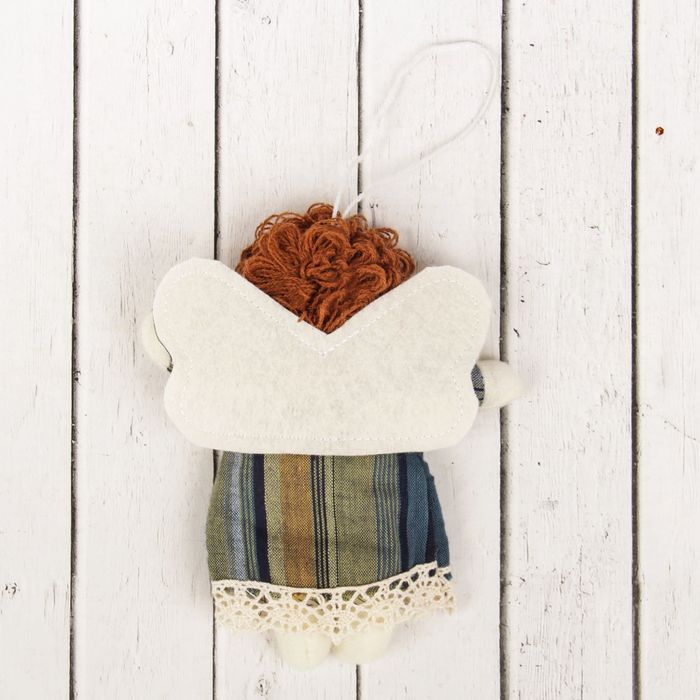 Кукла интерьерная "Ангелочек", на шее бантик, цвета МИКС