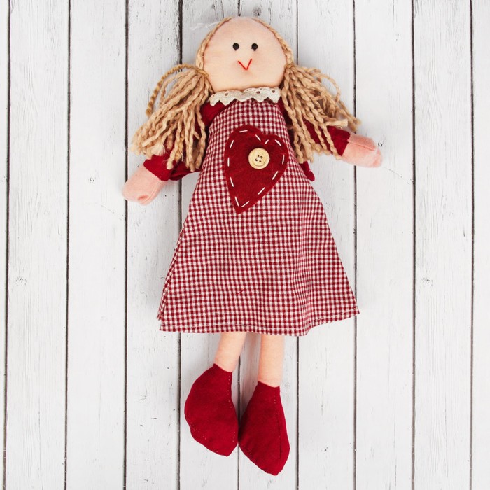 Кукла интерьерная "Ангел", сердечко, цвета МИКС