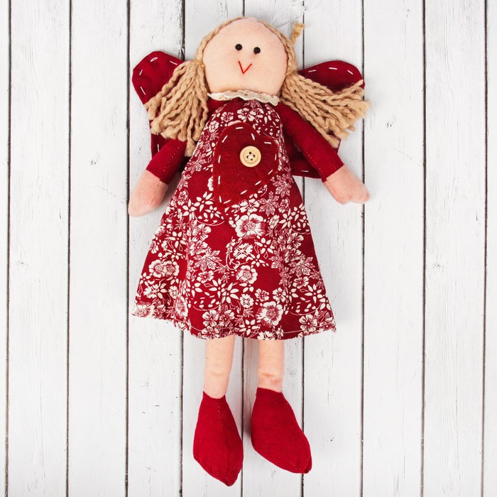 Кукла интерьерная "Ангел", сердечко, цвета МИКС