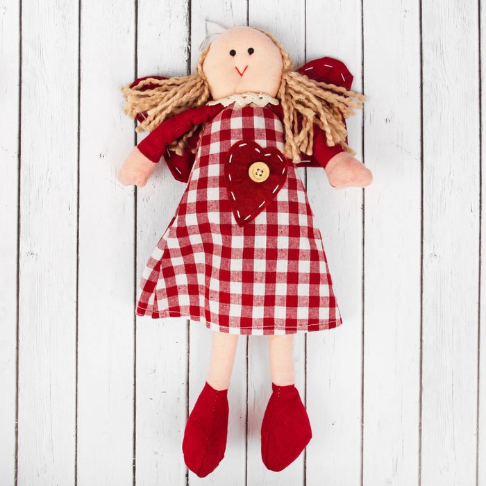 Кукла интерьерная "Ангел", сердечко, цвета МИКС