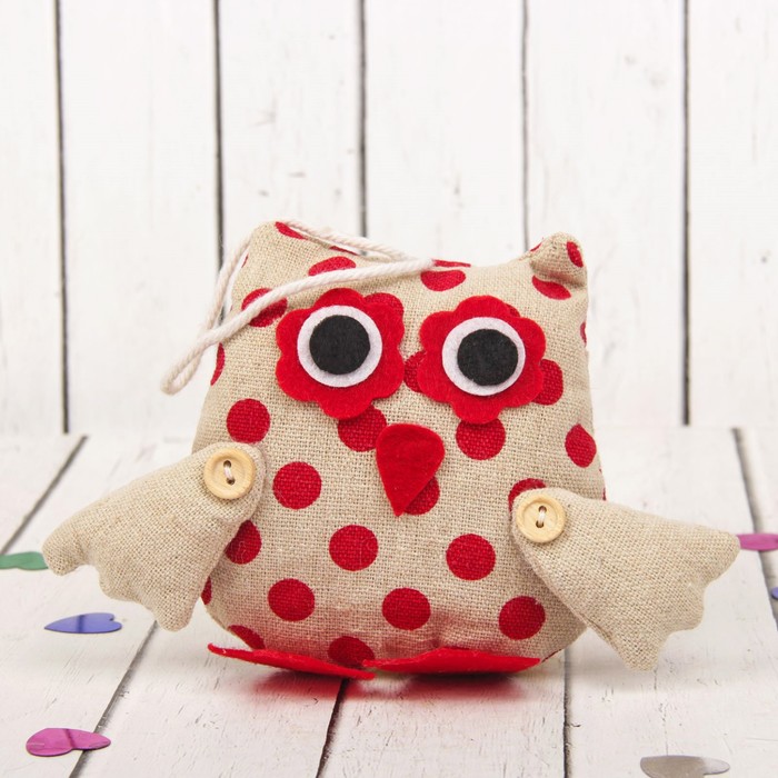 Мягкая игрушка-подвеска "Совушка" большие глазки, цвета МИКС