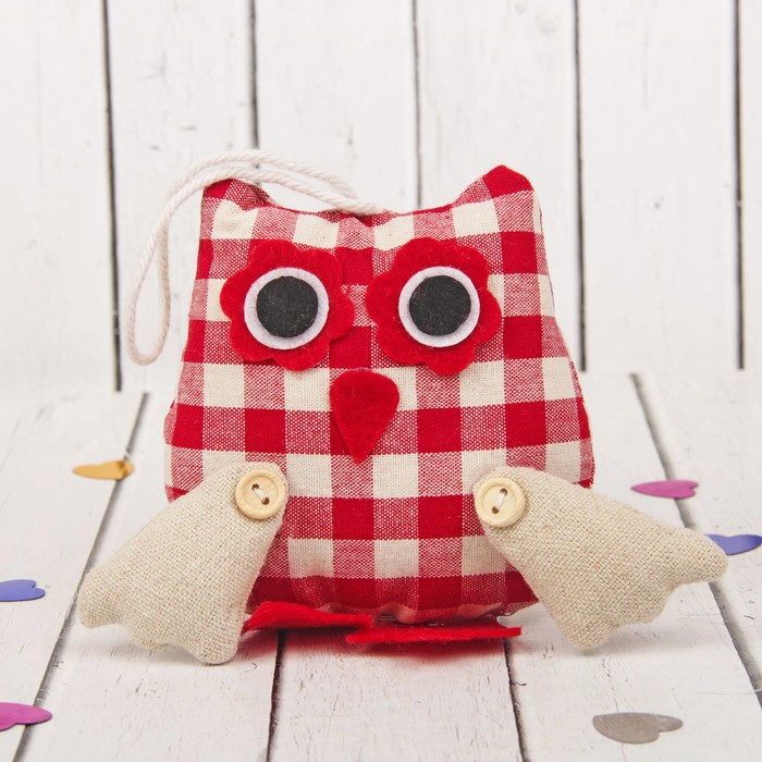 Мягкая игрушка-подвеска "Совушка" большие глазки, цвета МИКС