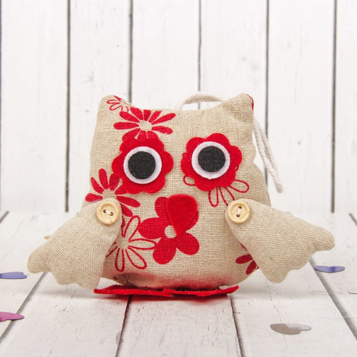 Мягкая игрушка-подвеска "Совушка" большие глазки, цвета МИКС